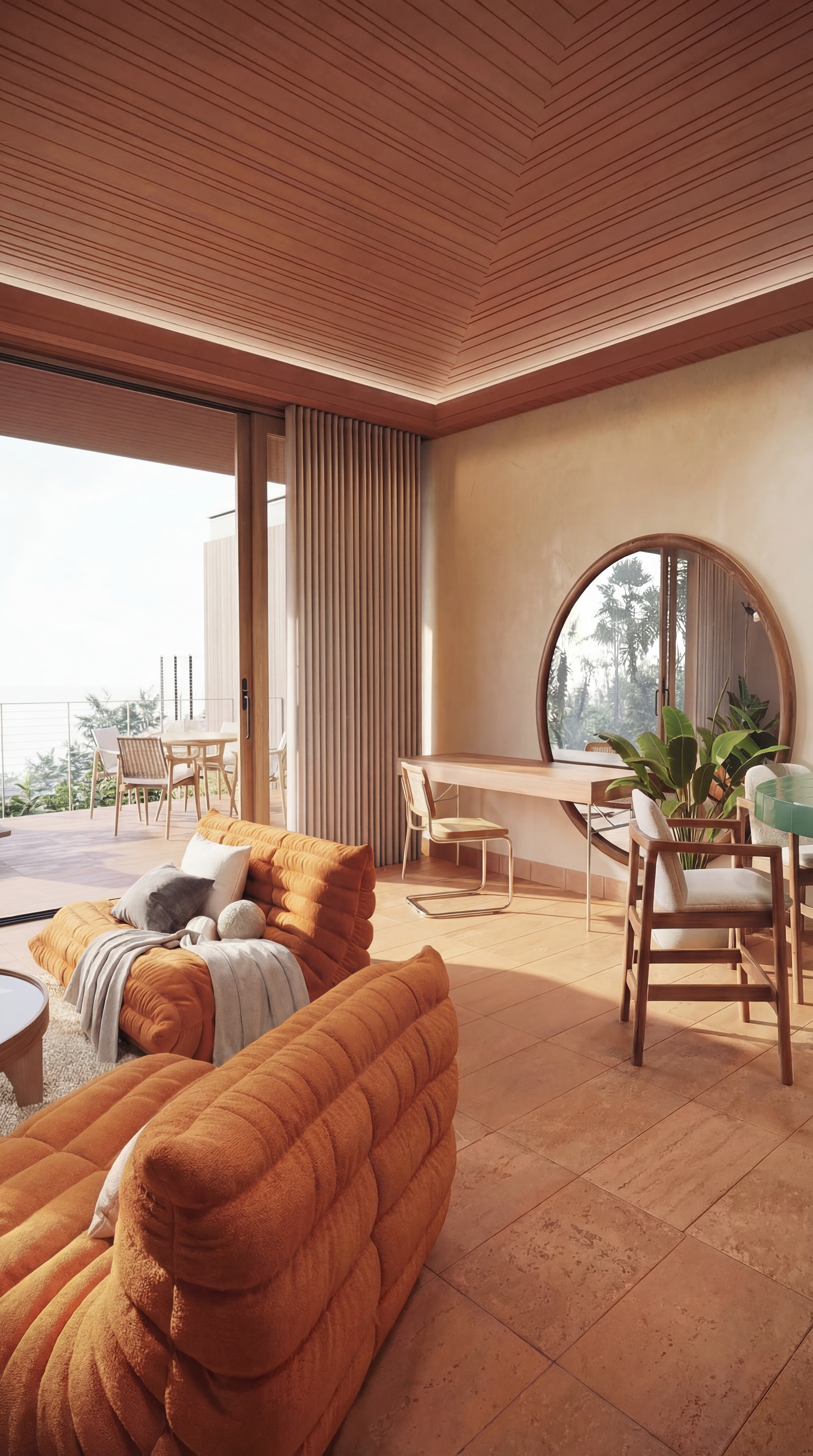 Villa living room render